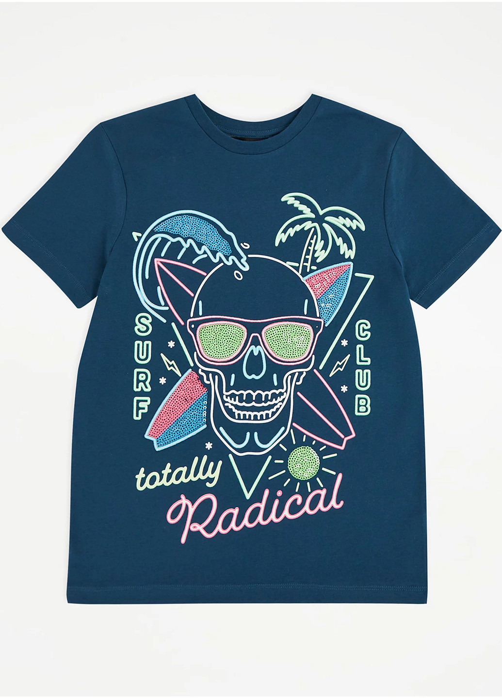 Темно-синя літня футболка George