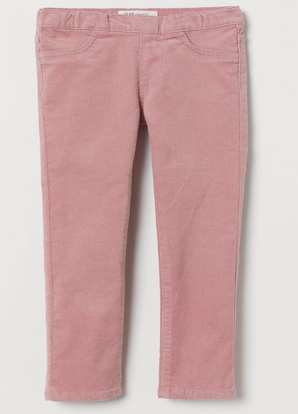 Джеггінси H&M однотонні рожеві джинсові бавовна