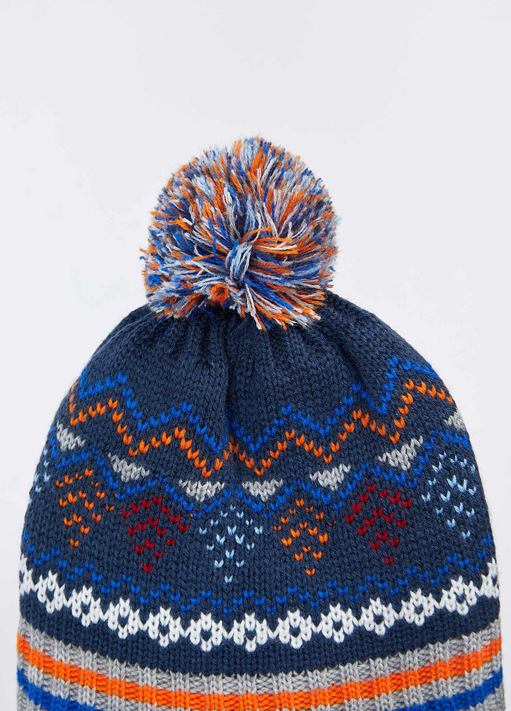 Комплект (шапка, шарф) DeFacto шапка вушанка синя кежуал акрил