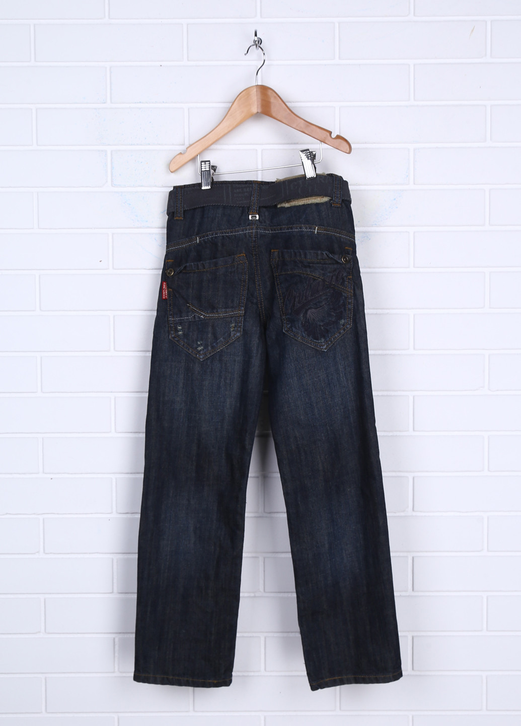 Серые джинсовые демисезонные брюки со средней талией CТК Chintonku