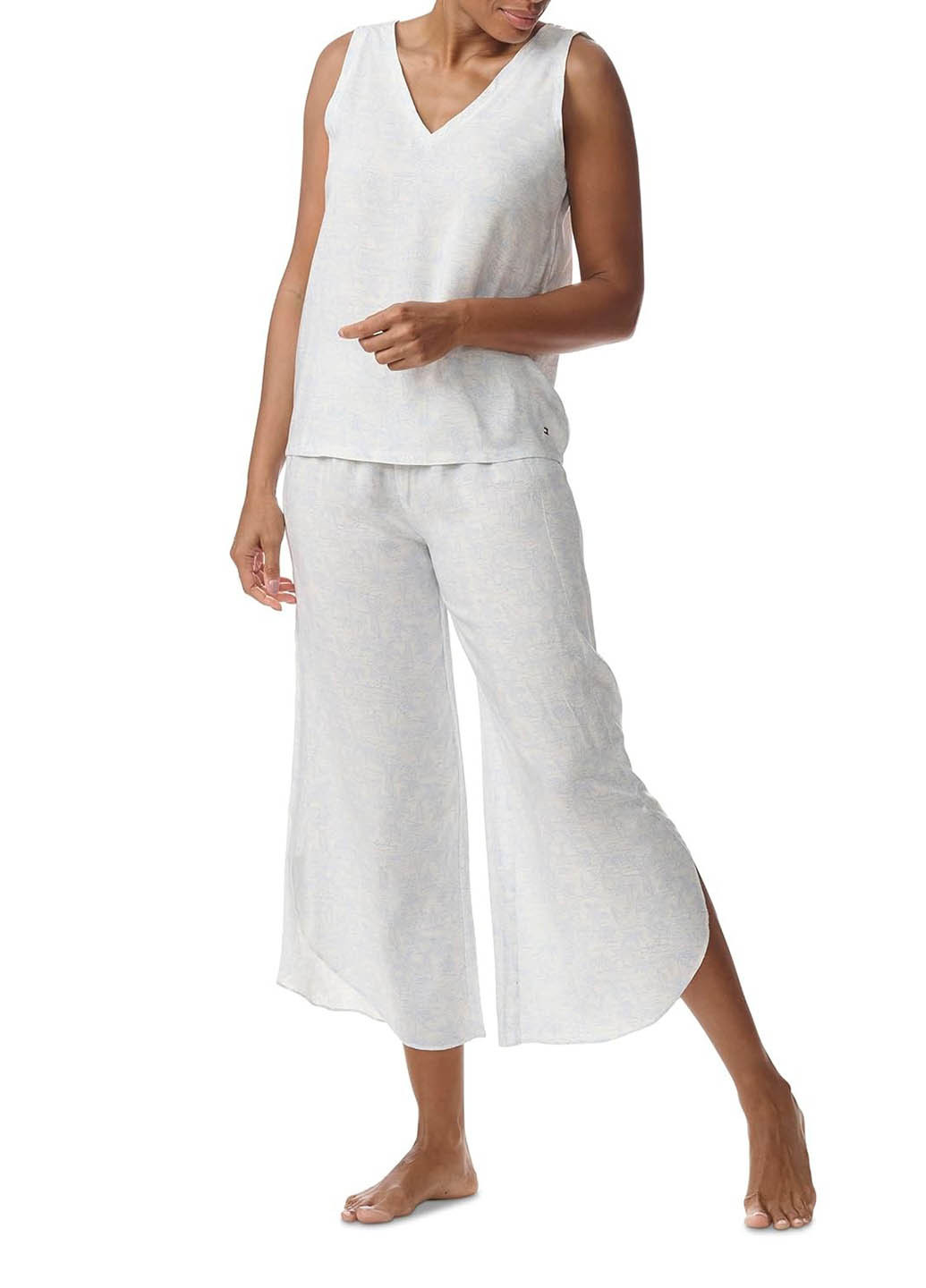 Біла всесезон піжама (майка, штани) майка + штани Tommy Hilfiger