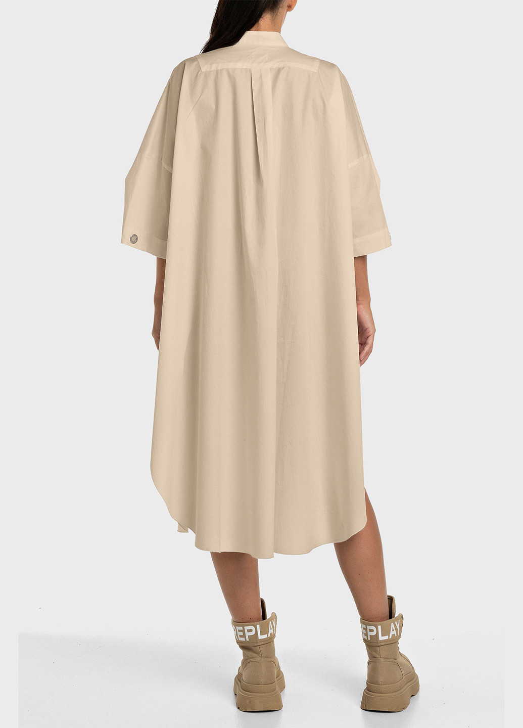 Бежева кежуал сукня сукня-сорочка Replay однотонна