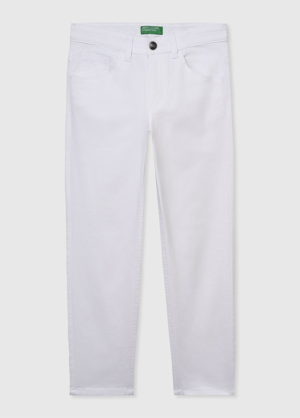 Белые кэжуал демисезонные брюки зауженные United Colors of Benetton