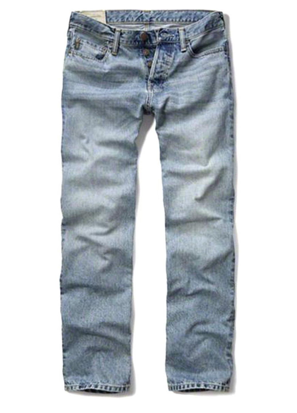 Голубые демисезонные со средней талией джинсы Abercrombie & Fitch