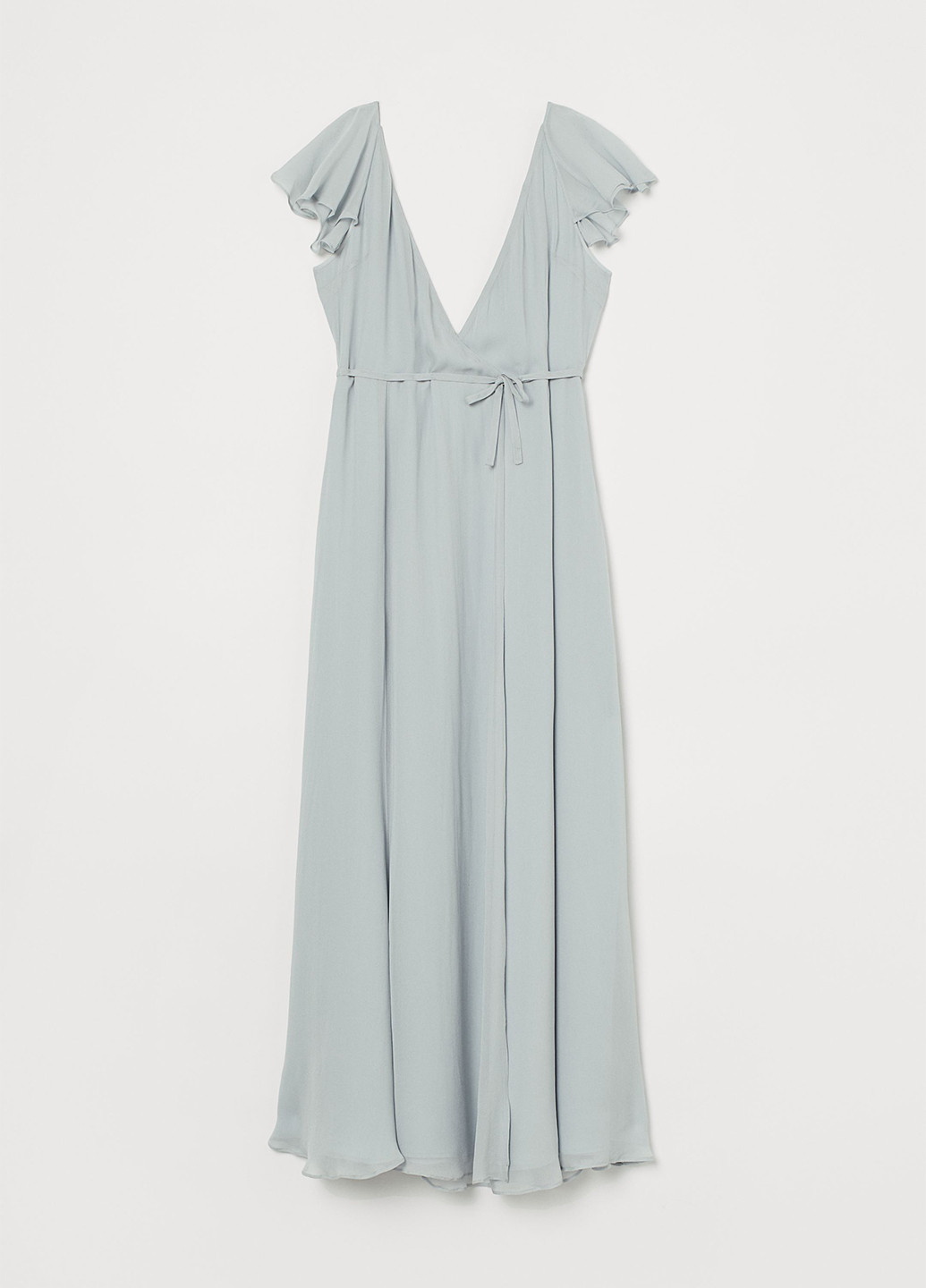 Світло-блакитна кежуал сукня на запах H&M однотонна