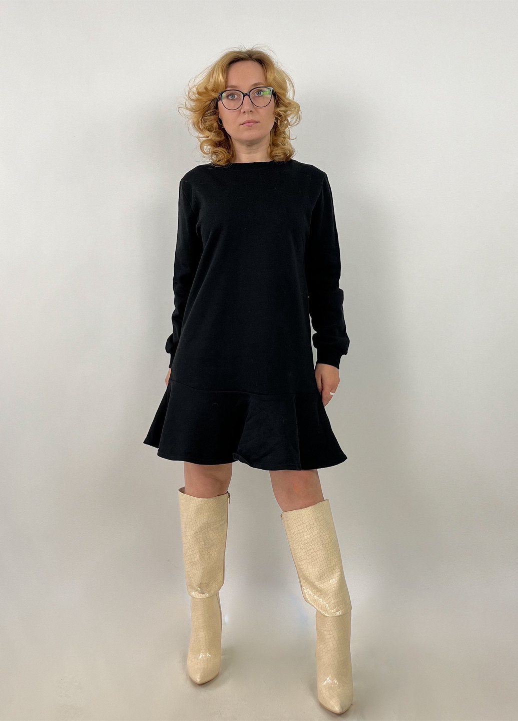 Чорна кежуал сукня кльош Threadbare однотонна