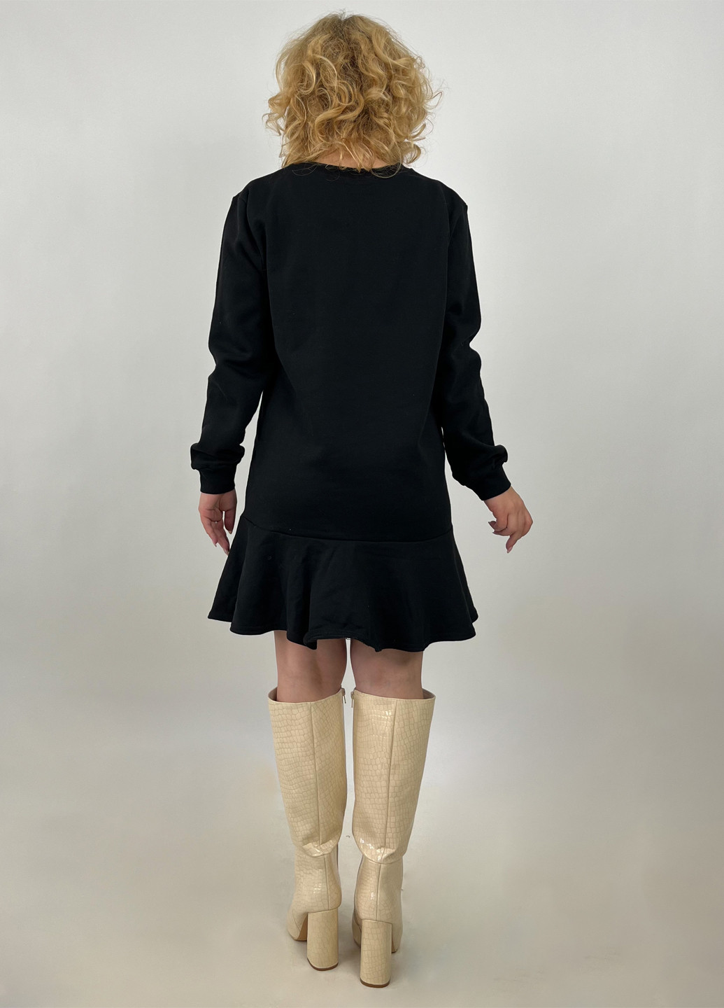 Чорна кежуал сукня кльош Threadbare однотонна