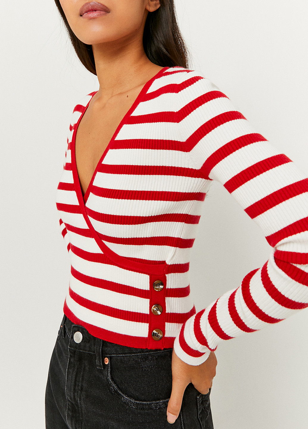 Комбинированный демисезонный пуловер пуловер Tally Weijl