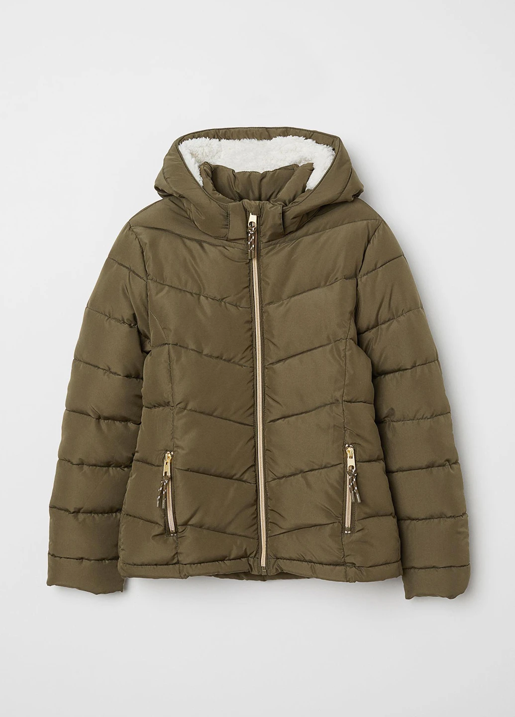 Оливковая (хаки) куртка зима,болотный, H&M