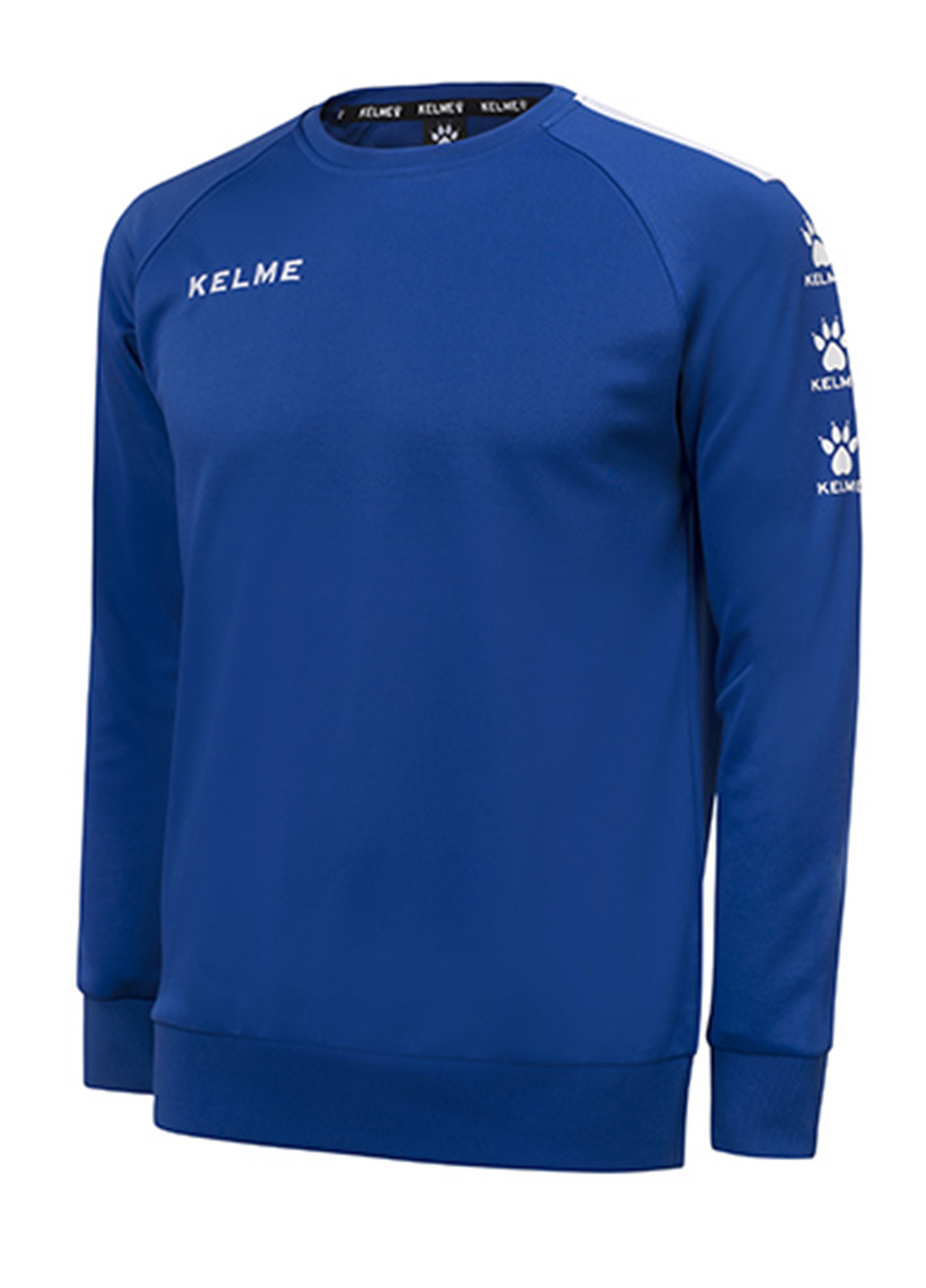 Свитшот Kelme - Прямой крой логотип синий спортивный футер, полиэстер - (252022842)