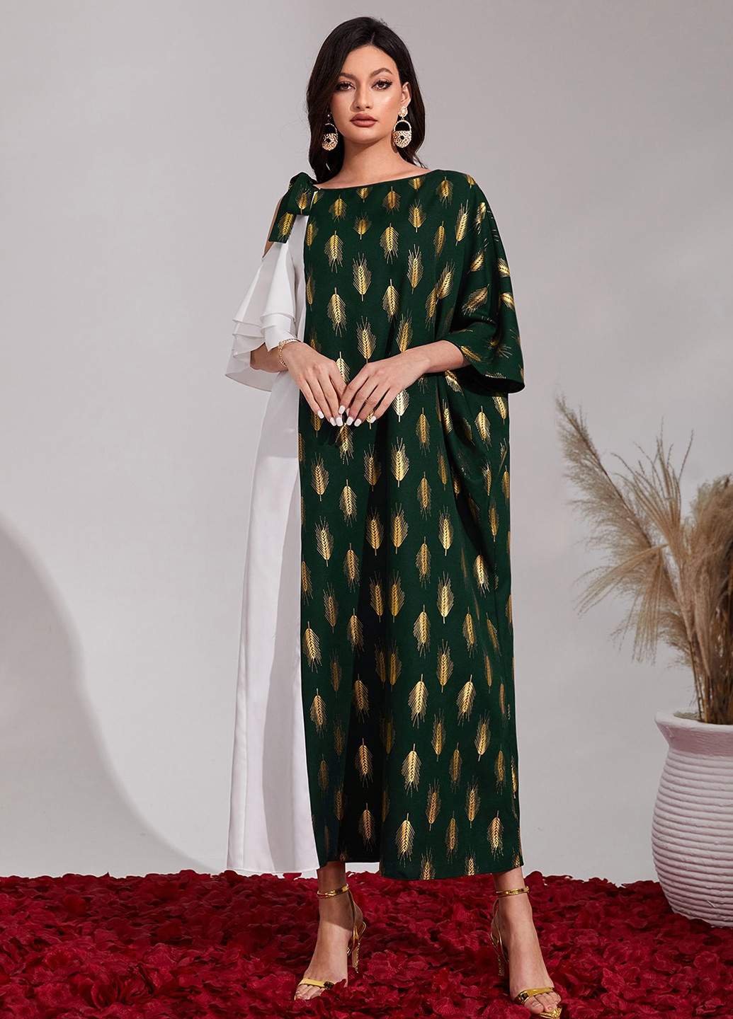 Комбінована кежуал сукня а-силует SHEIN колор блок