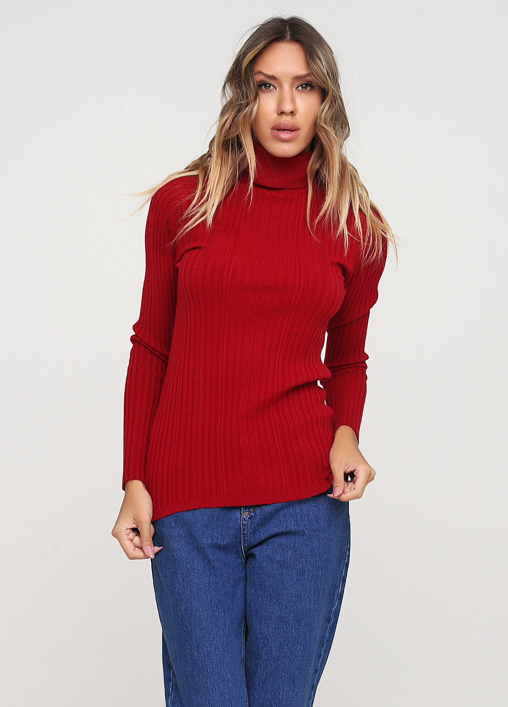 Темно-красный демисезонный свитер Moni&co
