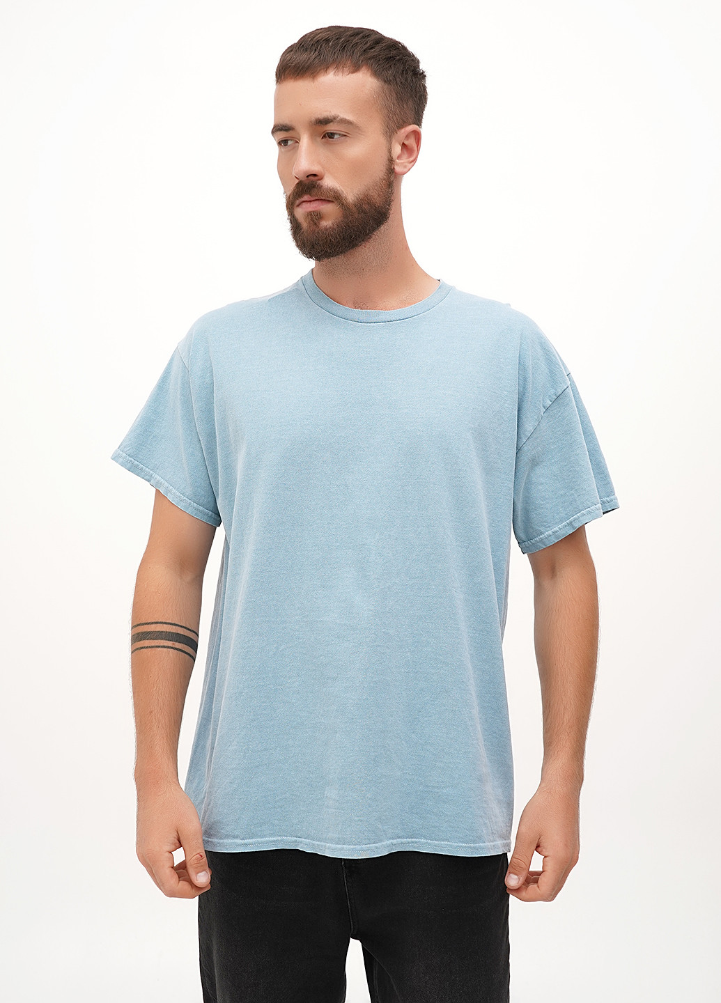 Сіро-голубий футболка Gildan