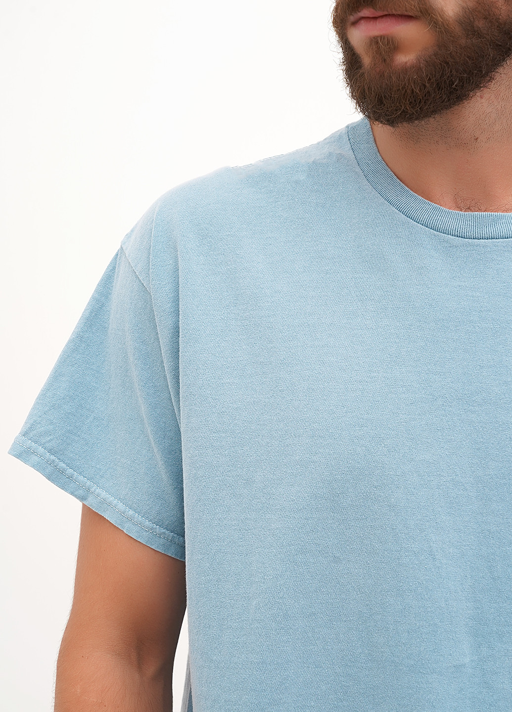 Сіро-голубий футболка Gildan