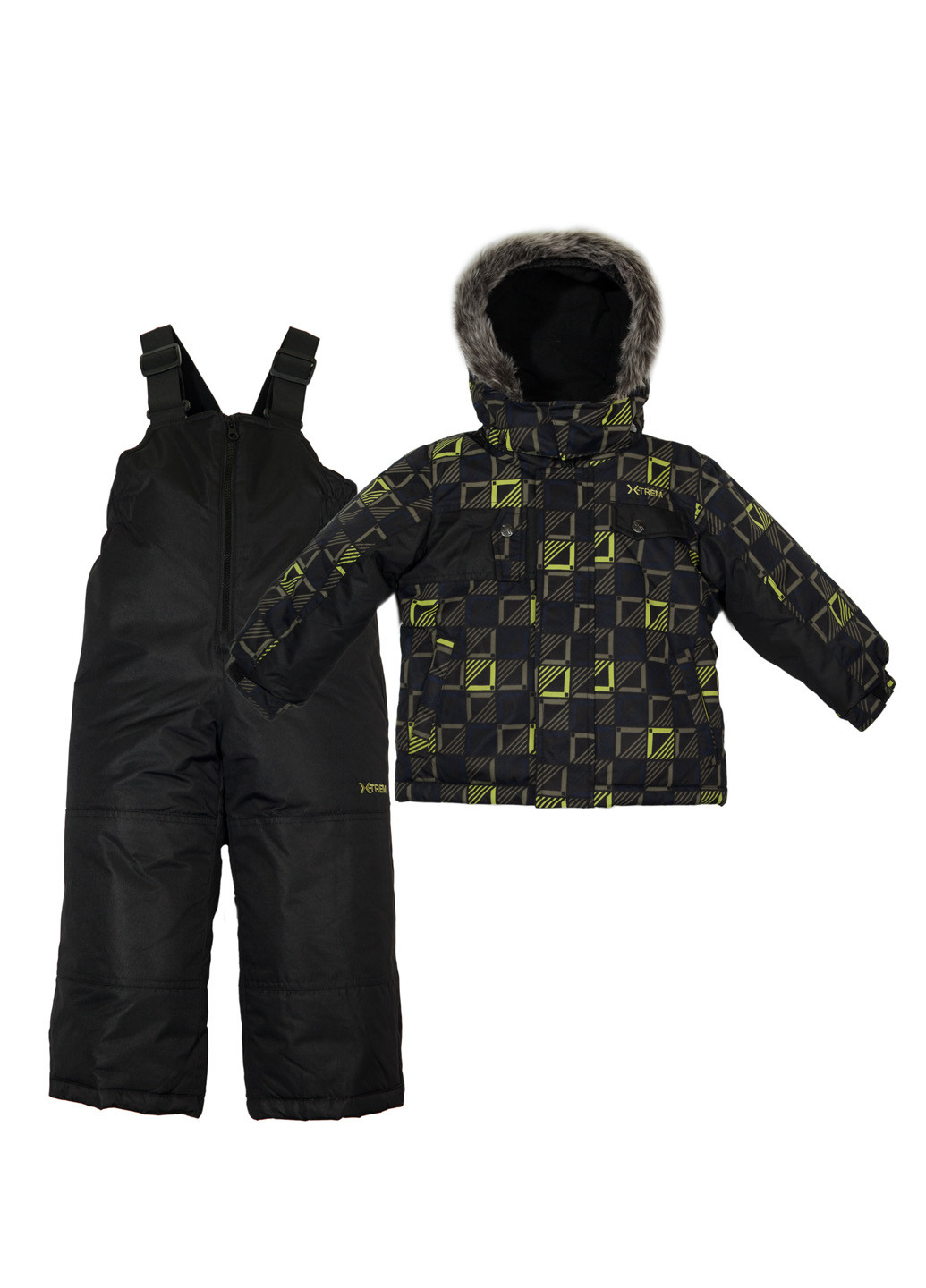 Черный зимний комплект (куртка, комбинезон) X-Trem by Gusti