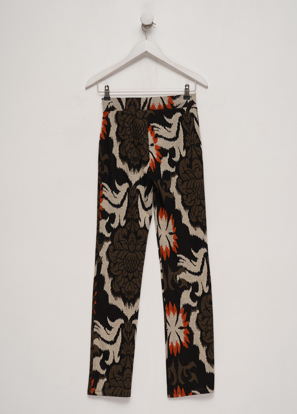 Комбинированные кэжуал демисезонные прямые брюки H&M