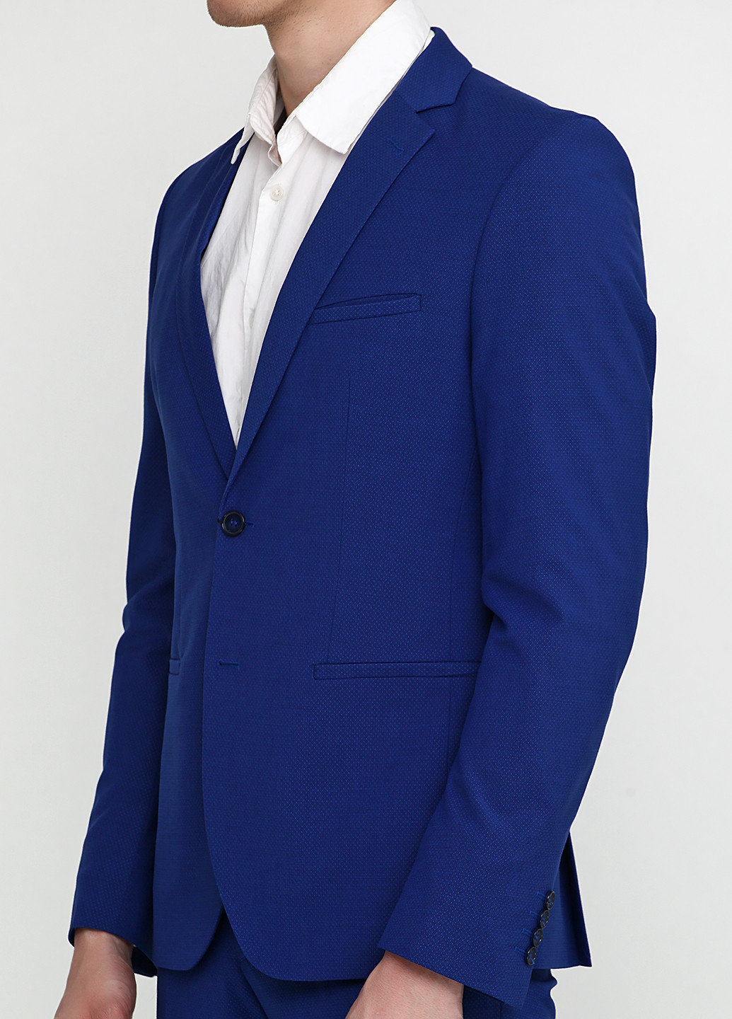 Синий демисезонный костюм (пиджак, брюки) брючный Миа-Стиль