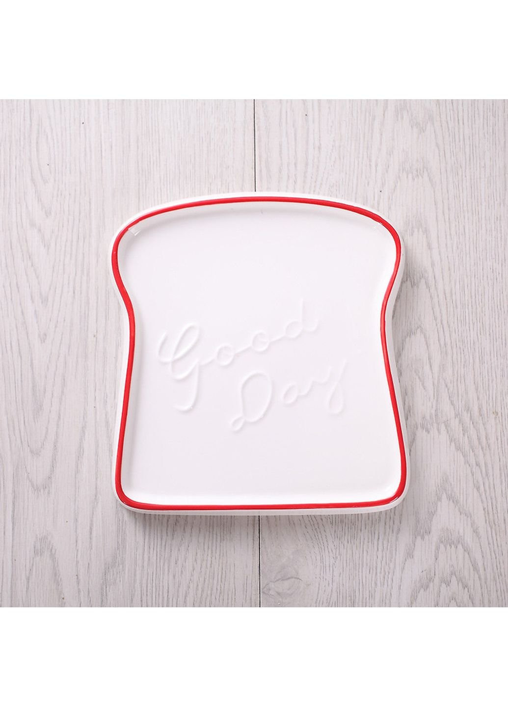 Тарелка керамическая 6736 17.5х16 см красная No Brand (253542342)