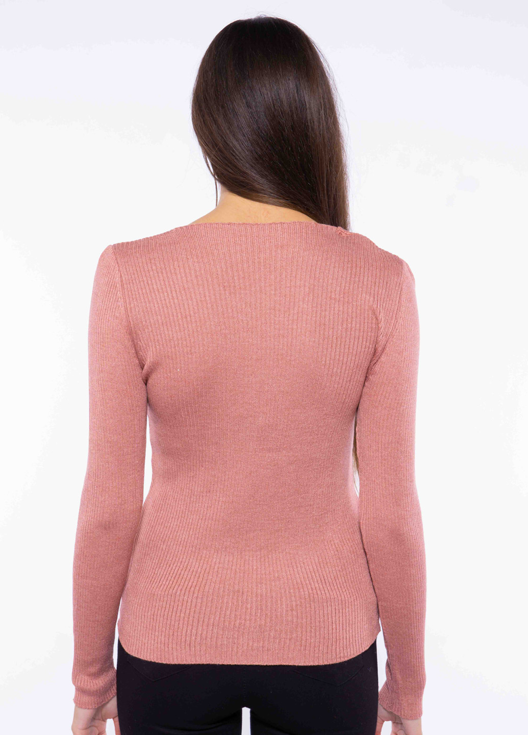 Розово-коричневый демисезонный пуловер пуловер Time of Style