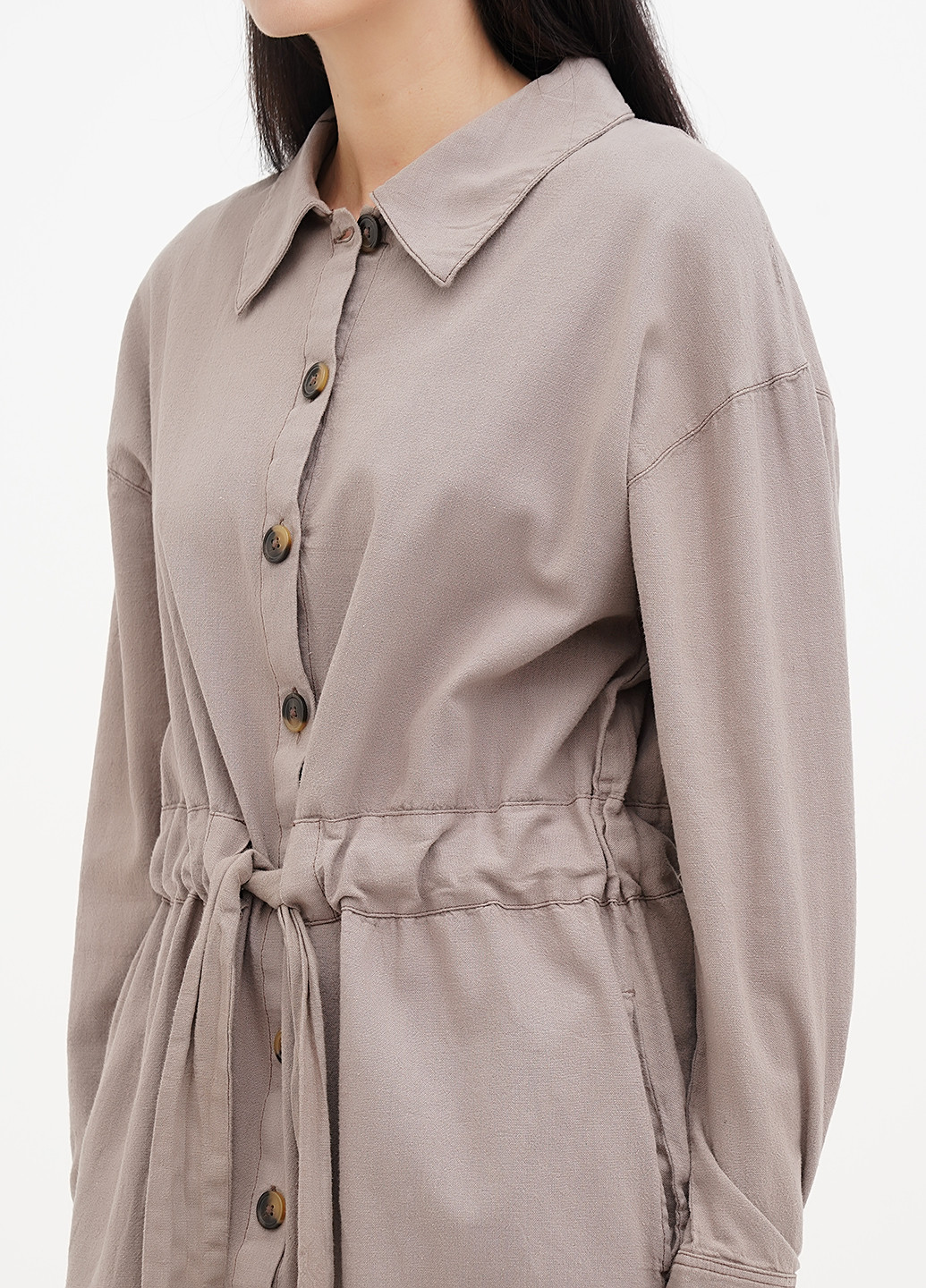 Кавова кежуал сукня сукня-сорочка Mustang однотонна