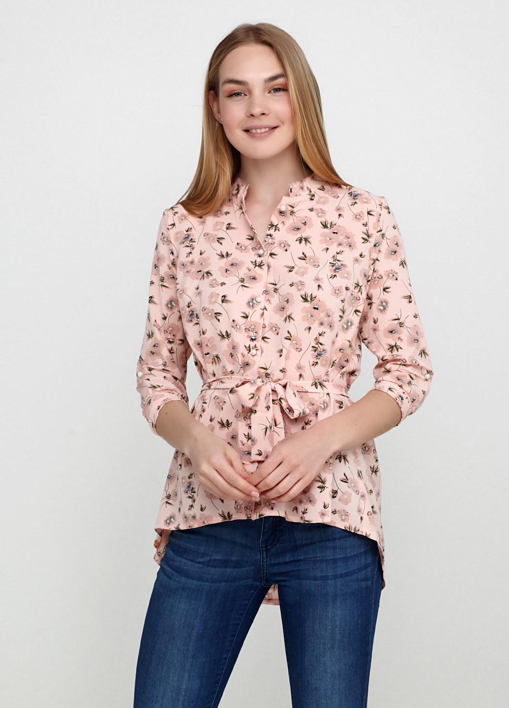 Светло-розовая демисезонная блуза LARIC