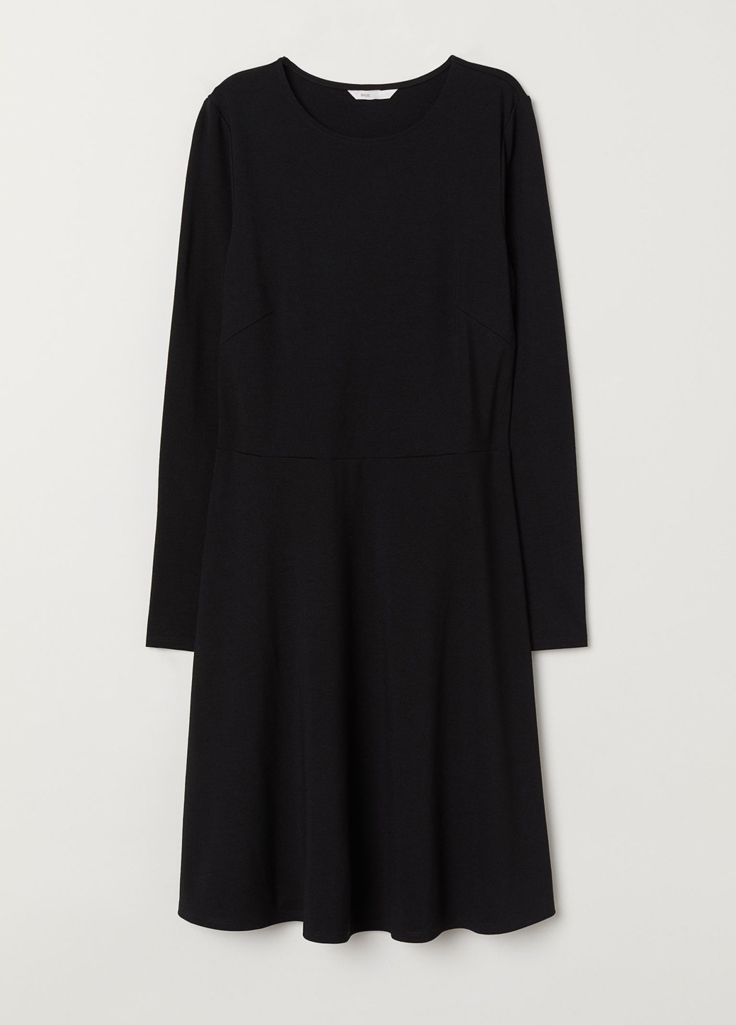 Черное кэжуал платье клеш H&M однотонное