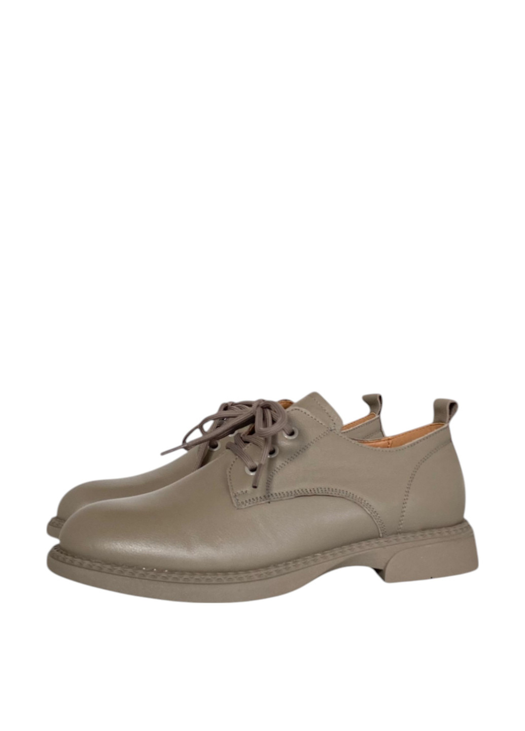 Meego Туфлі дербі сіро-бежевий з натуральна шкіра, румунія — демісезон (322090509)