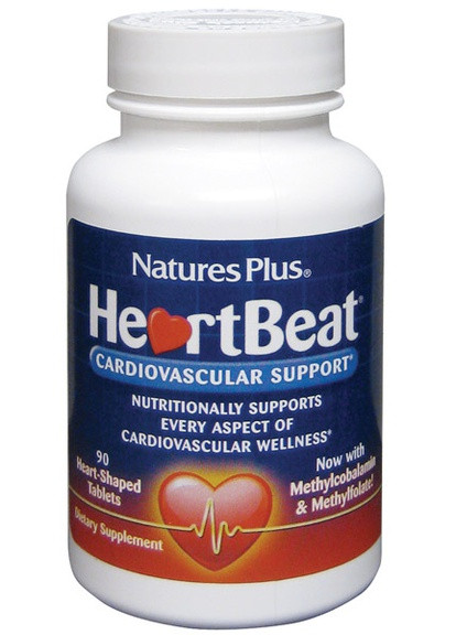 Комплекс для Підтримки Серцево-судинної системи, Heart Beat,, 90 таблеток Natures Plus (228292199)