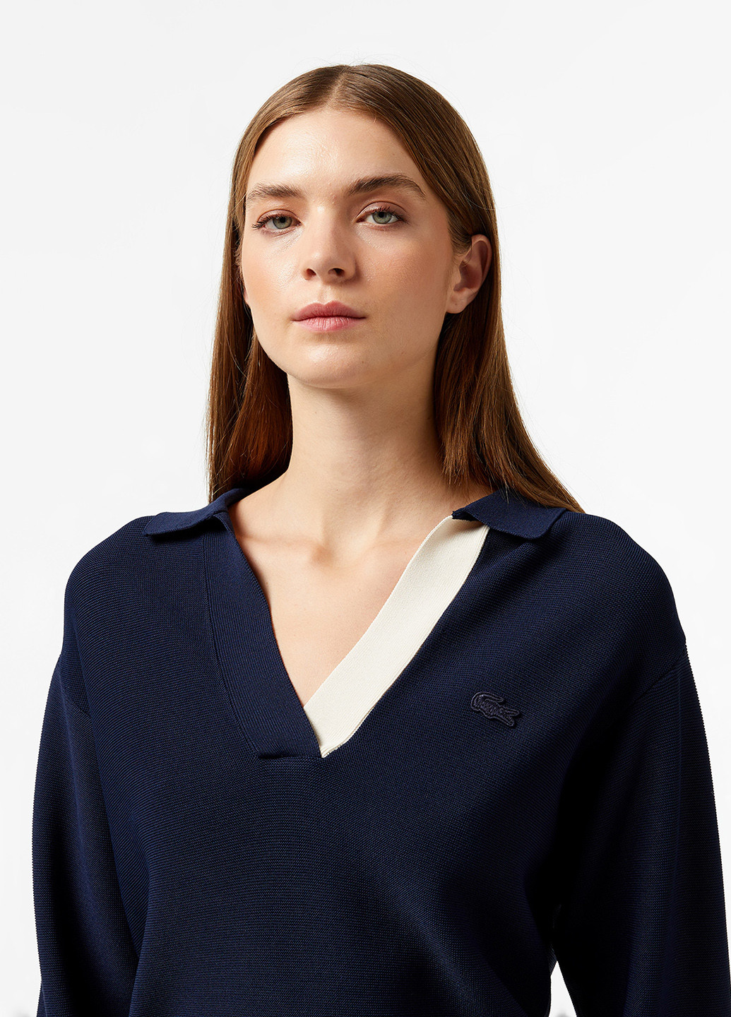 Темно-синій демісезонний светр Lacoste