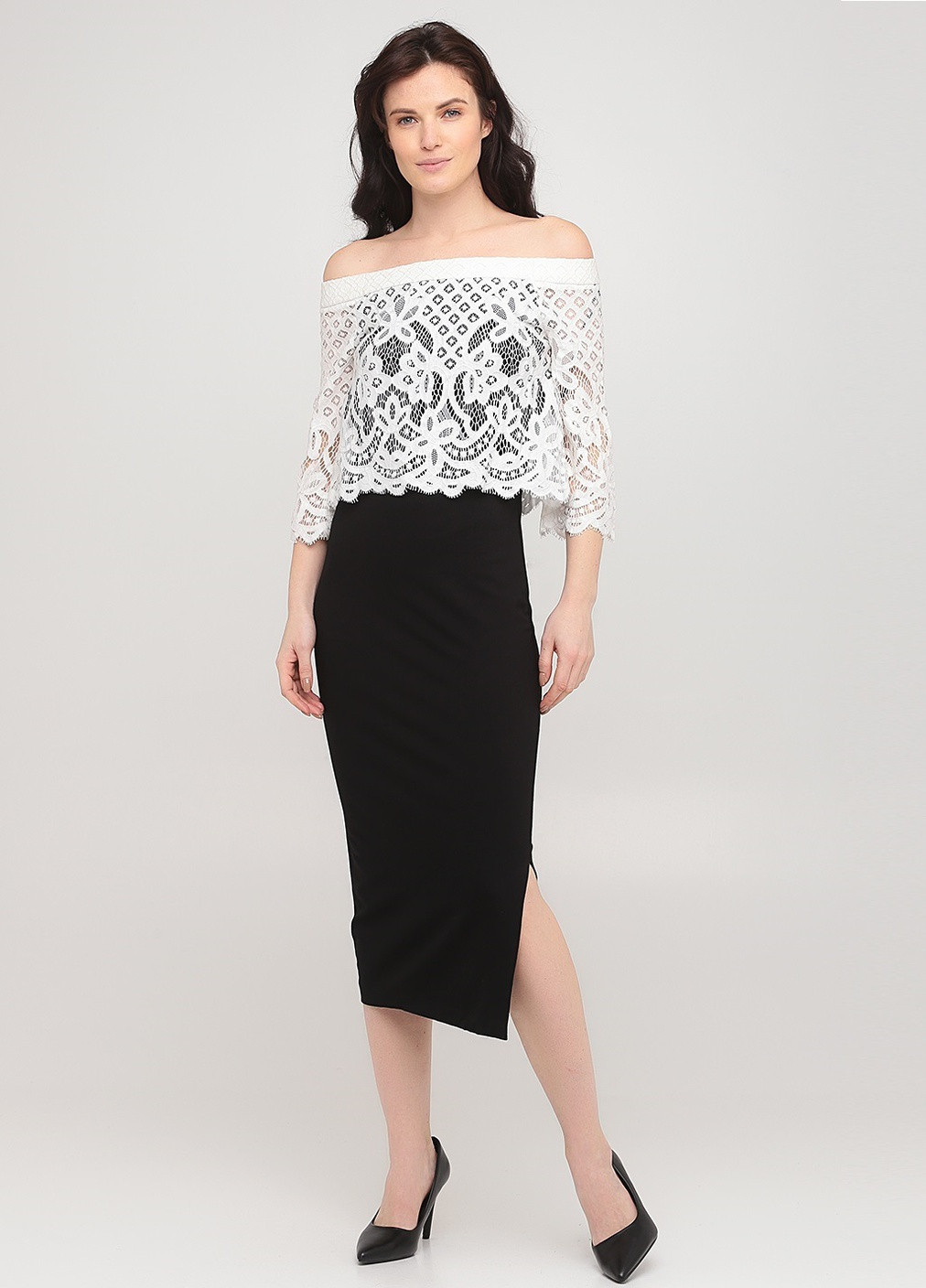 Комбинированное платье Only