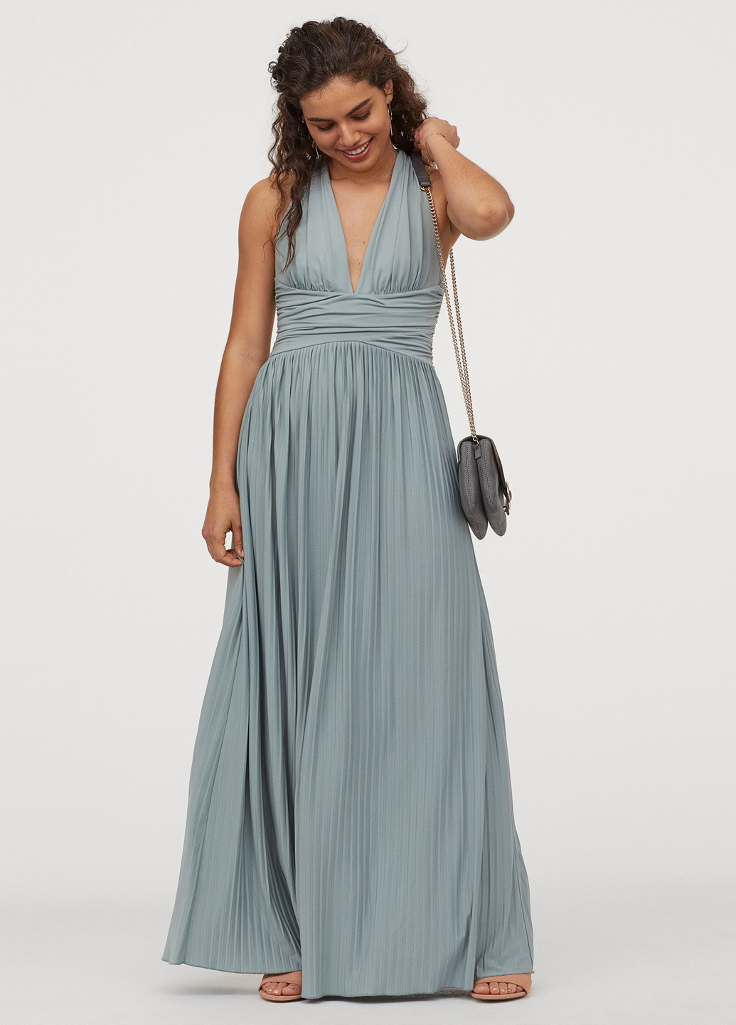 Светло-бирюзовое кэжуал платье H&M