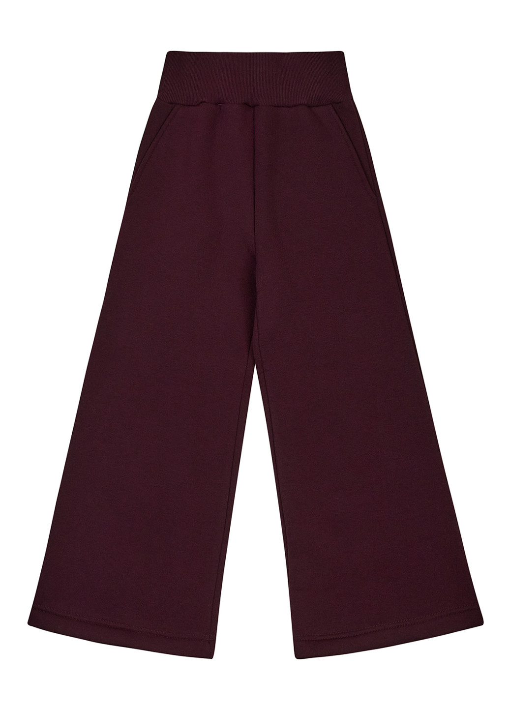 Бордовые спортивные зимние палаццо брюки Garnamama