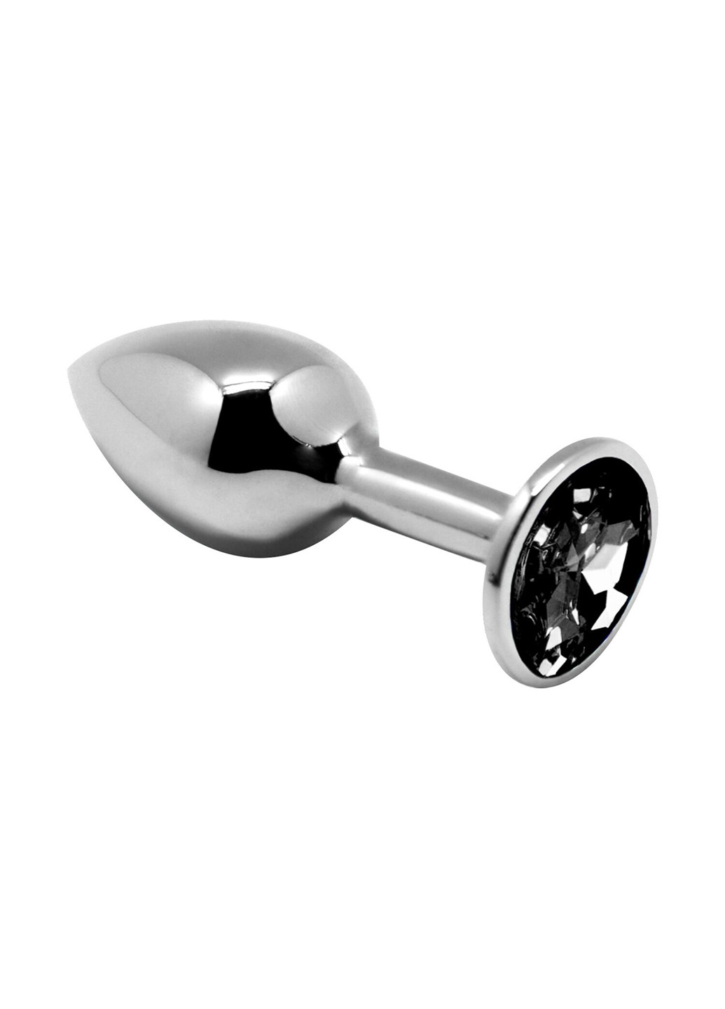 Металева анальна пробка із кристалом Mini Metal Butt Plug Black L Alive (254152457)