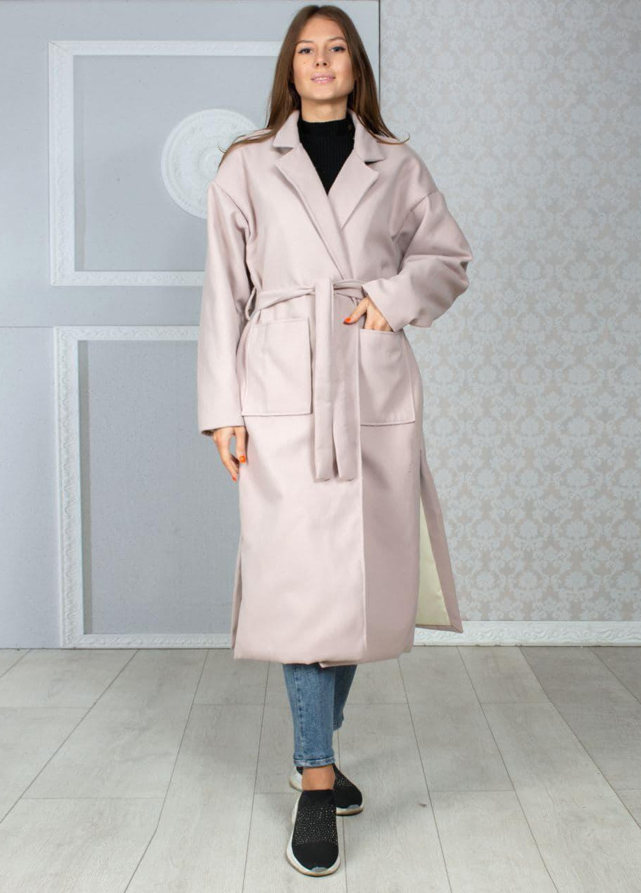 Темно-бежевое Женское пальто бежевого цвета р.42/46 290327 New Trend