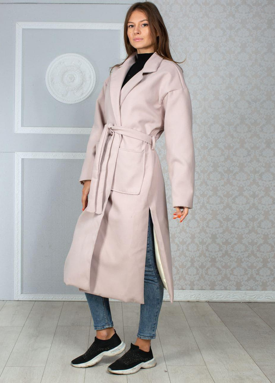 Темно-бежевое Женское пальто бежевого цвета р.42/46 290327 New Trend