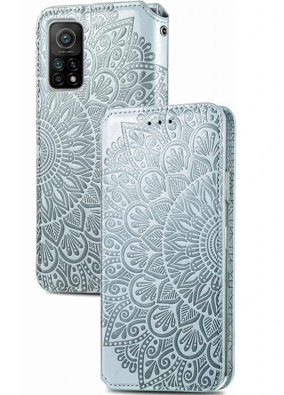 Кожаный чехол книжка Mandala (PU) для Xiaomi Mi 10T / Mi 10T Pro Серый (is_00000041398_4) Getman (237834802)