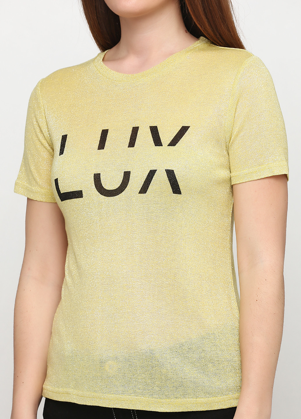 Желтая летняя футболка luxury by new denmark