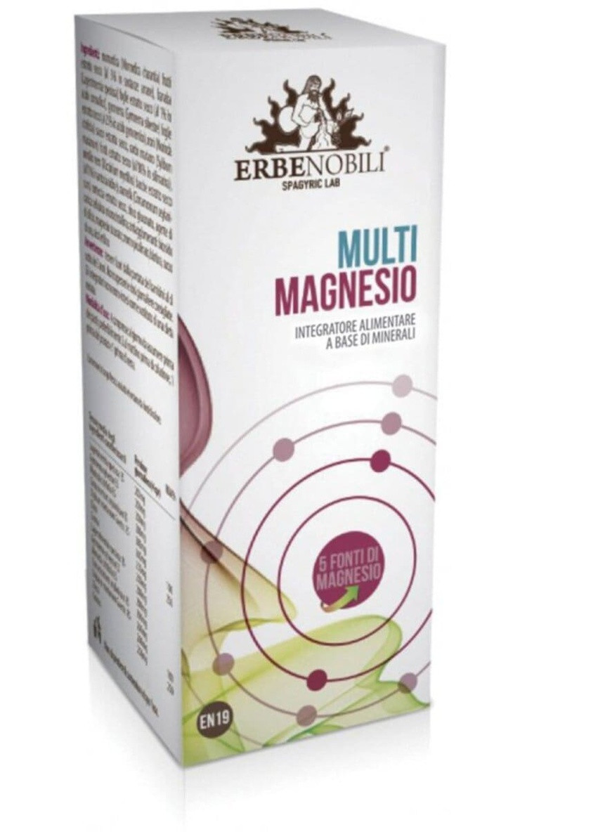 Мульти-Магній, Multimagnesio, Integratore Alimentare Di Minerali,, 60 таблеток Erbenobili (228292850)