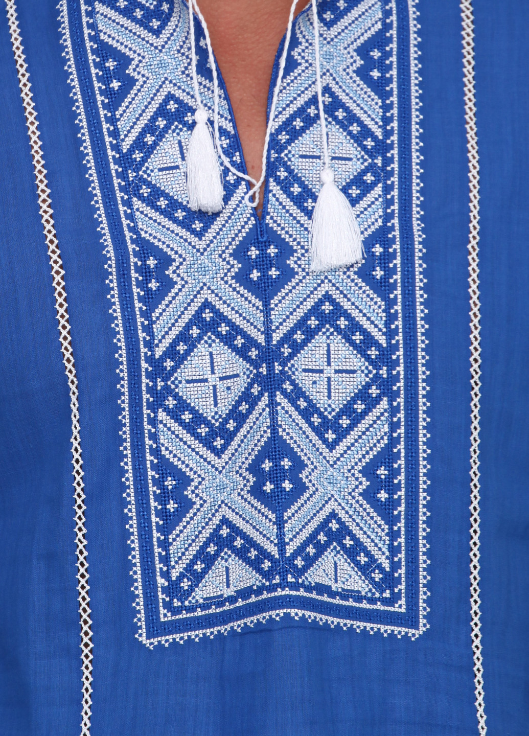 Вышиванка ЕтноМодерн синяя кэжуал