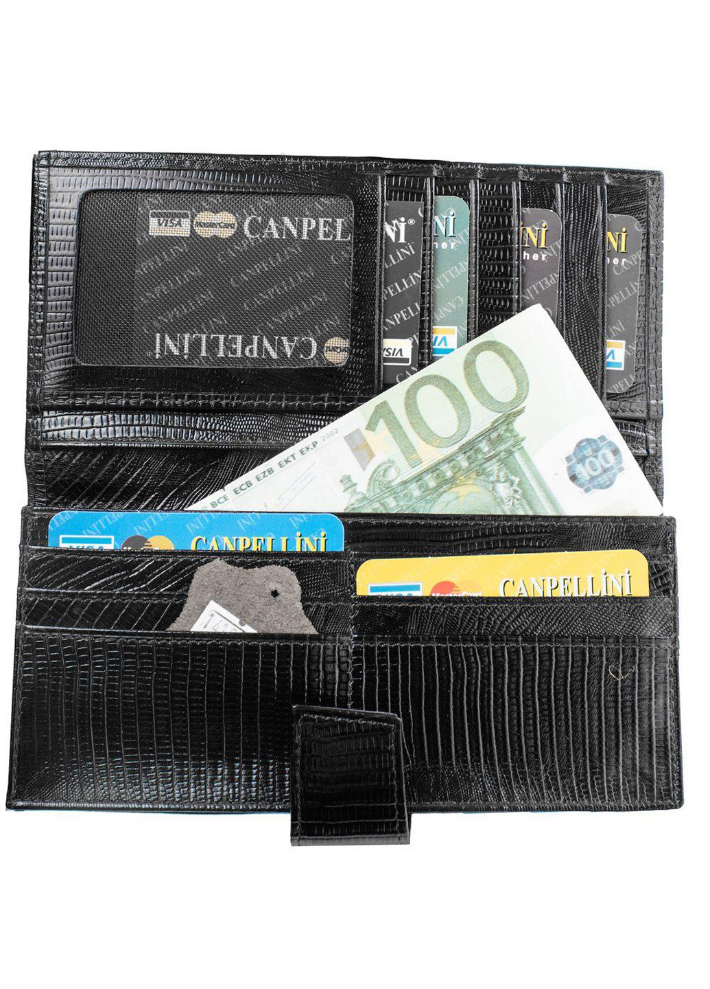 Чоловік шкіряний гаманець 9х18,5х2 см Canpellini (216146445)