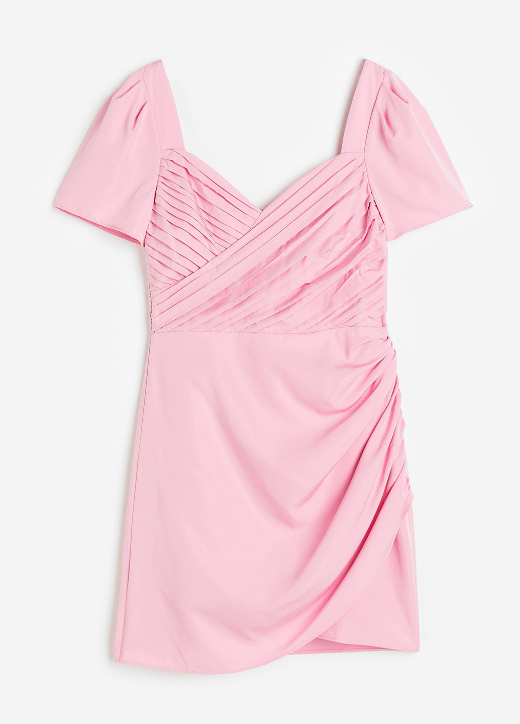 Светло-розовое кэжуал платье футляр H&M однотонное