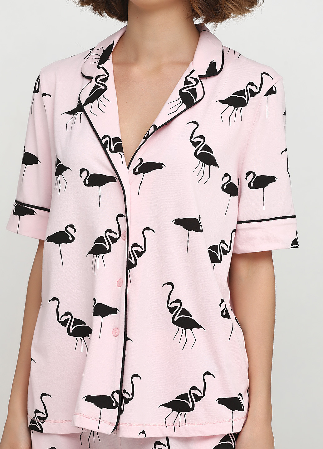 Светло-розовая всесезон пижама (рубашка, шорты) Maria Lenkevich
