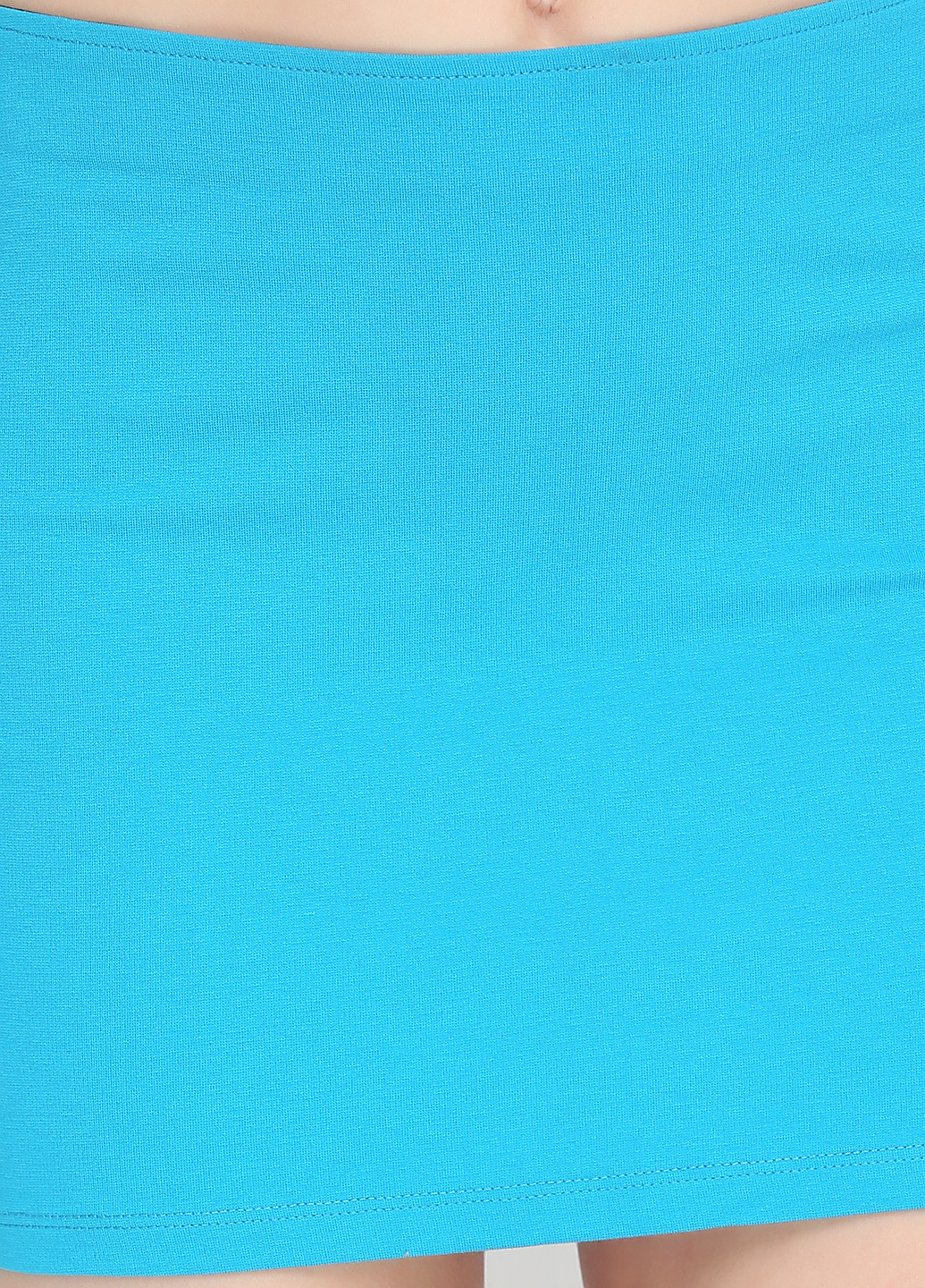 Голубая кэжуал однотонная юбка Junker мини