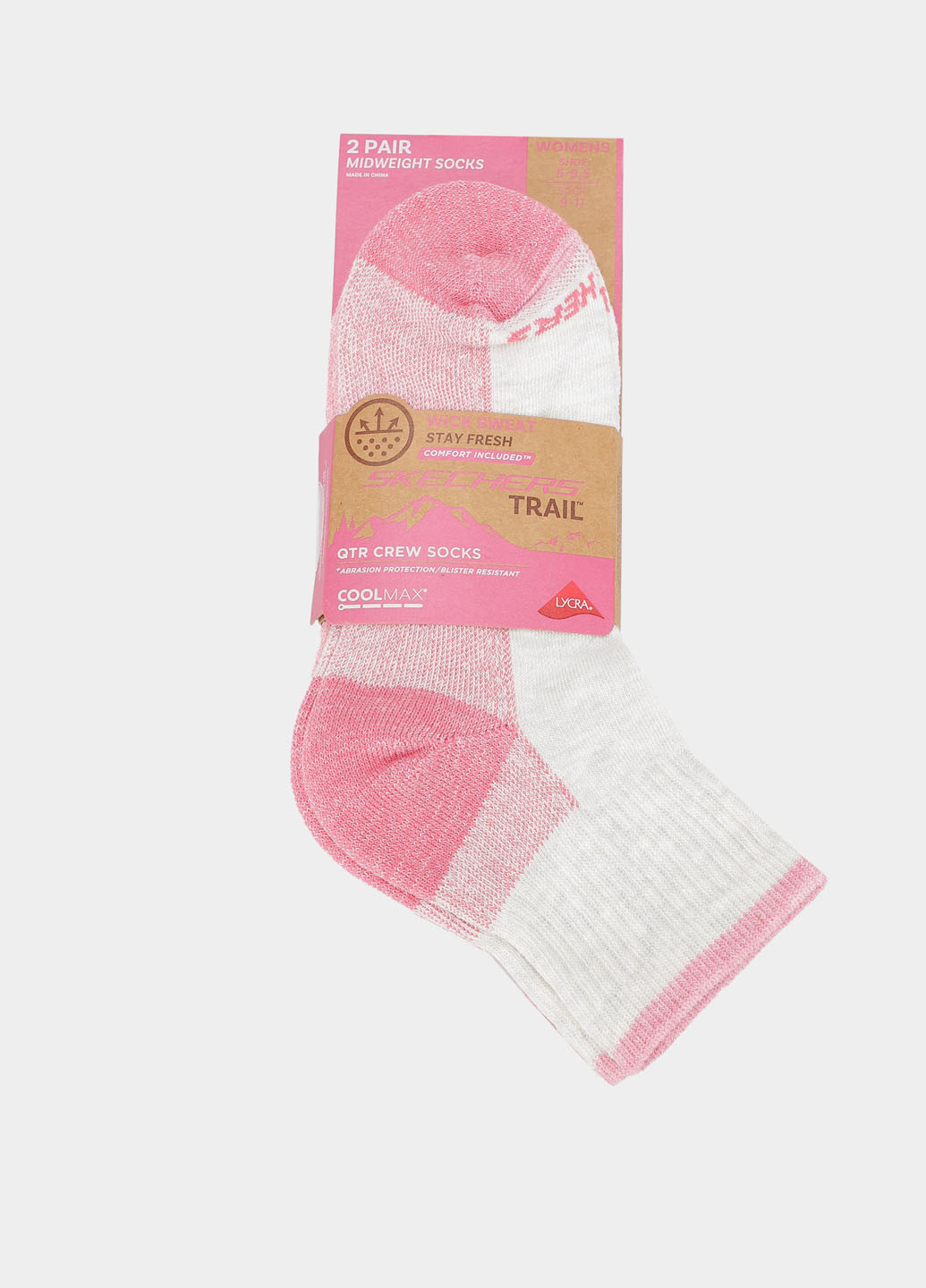 Розовые носки (2 пары) Skechers колор бблои (325233165)