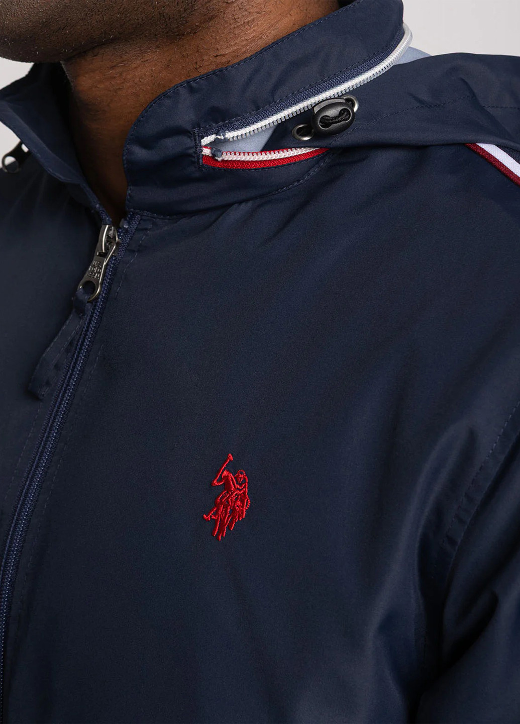 Темно-синя демісезонна вітровка U.S. Polo Assn.