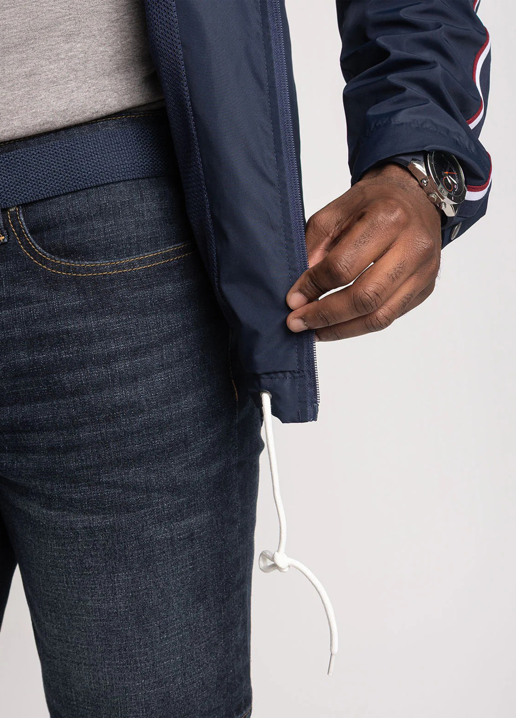 Темно-синя демісезонна вітровка U.S. Polo Assn.