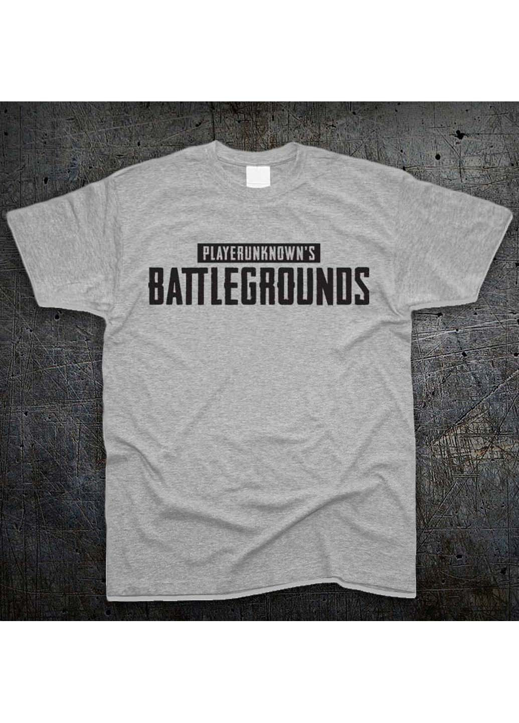 Сіра футболка Fruit of the Loom Логотип Пубг Logo PlayerUnknown's Battlegrounds