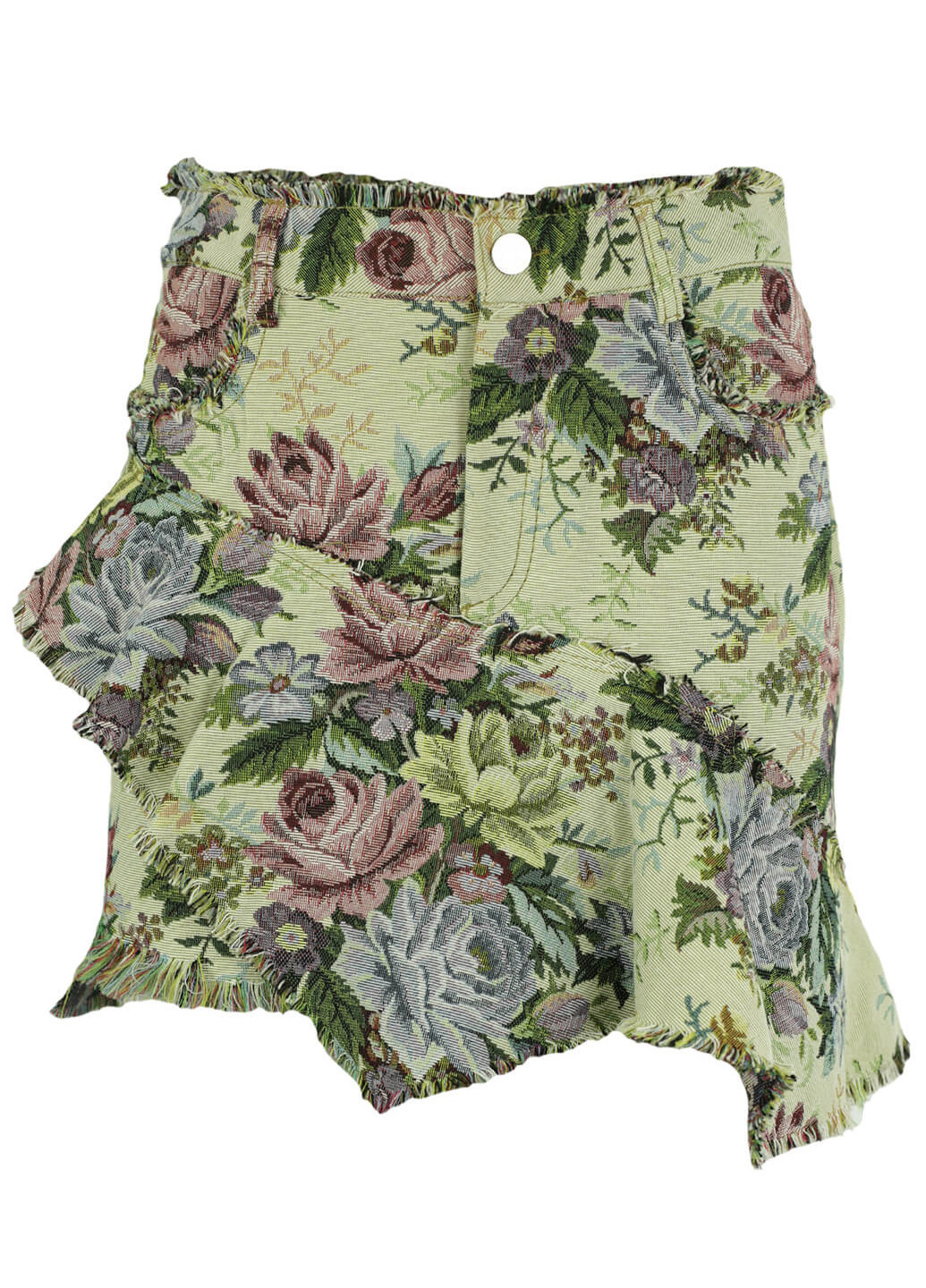 Бежевая кэжуал цветочной расцветки юбка Zara мини