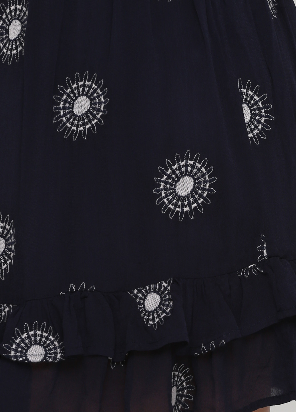 Темно-синяя кэжуал с абстрактным узором юбка Vanessa Bruno клешированная