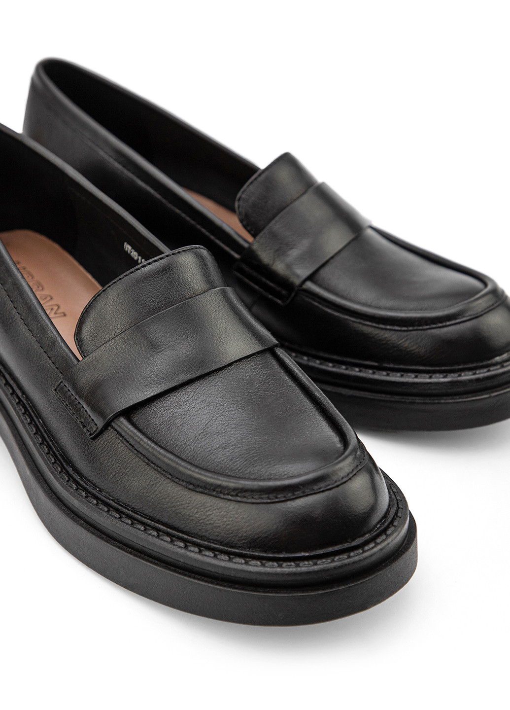 Respect Туфлі лофери чорний з натуральна шкіра, україна — демісезон (306619534)